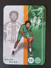 Isaiah Miles #15 Limoges Carte Slam Deck 2018...