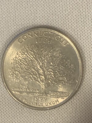 1999 D Connecticut State Quarter Cent Coin From US Mint 25 Cent