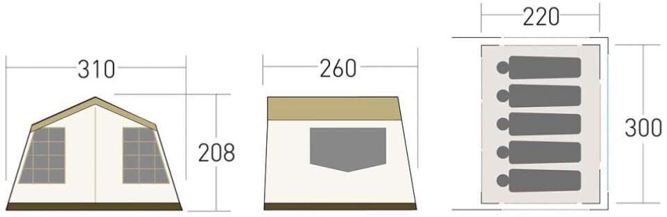 ogawa Outdoor Camping Tent Owner Lodge Type 52R T / C [For 5 ogawa Outdoor Camping Tent Owner Lodge Type 52R T / C [For 5