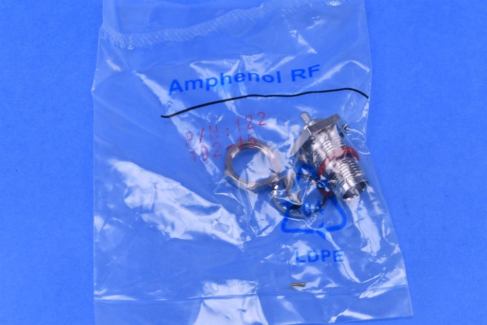 Amphenol TNC Connector Jack Female Socket 50Ohms Panel Mount Crimp 122192-15
