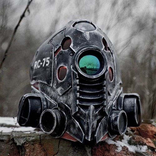 Halloween Punk Masque Face Mask Helmet Steampunk Robot Masque Headgear Cosplay - Picture 5 of 6