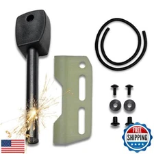 Fire Steel Holder for Kydex Sheath with Fire Steel, fire Starter kit, Camping