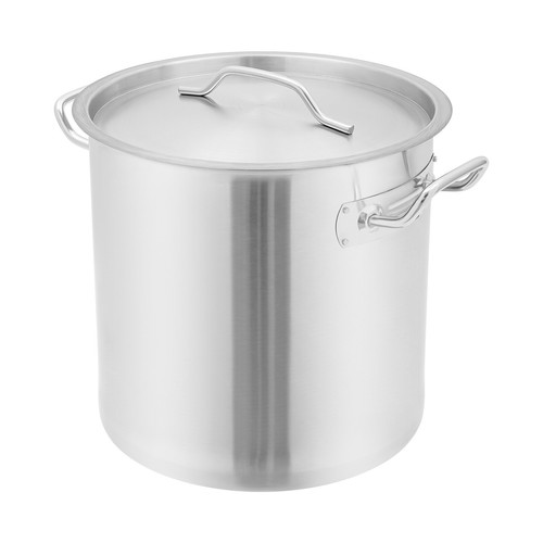 Stainless Steel Stockpot With Lid Commercial Large Capacity Soup Beverage Pot - Picture 4 of 11