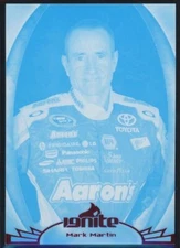 2012 Press Pass Ignite Mark Martin Cyan Blue Parallel #24
