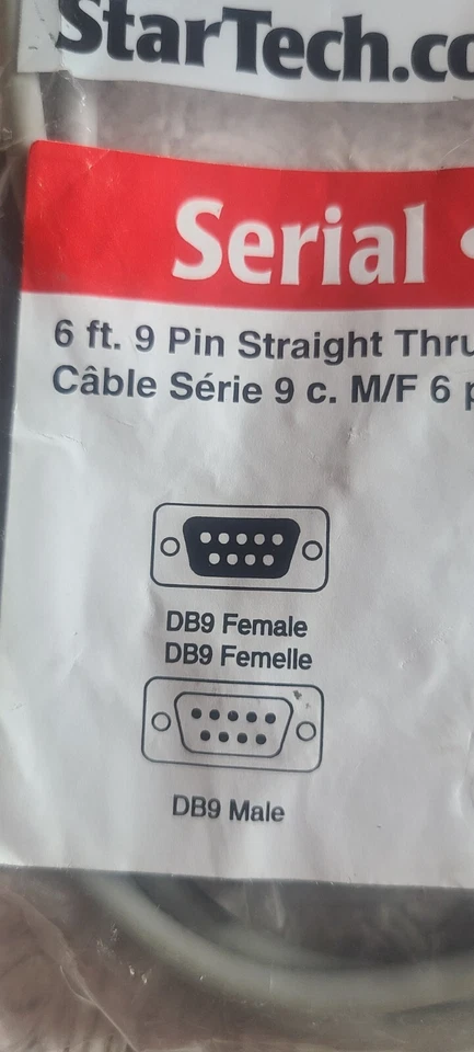 Serial Cable 9-PIN - Straight Thru (extension) - M/F 6ft - Image 2 of 4