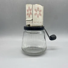 Vintage 1950s Androck #48 Manual Nut Chopper/Grinder White & Red