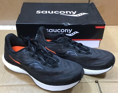Saucony Men's Triumph 19 Running Shoes Black/White - Foto 3 di 7