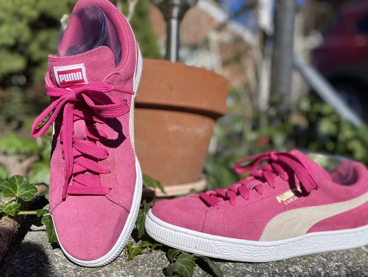 Puma Suede Classic 35546238 Pink Lace Up Low Sneakers Shoes | eBay