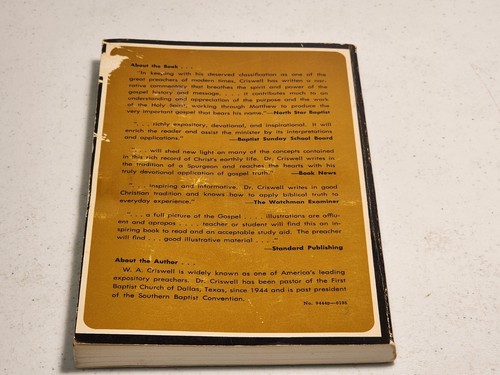 Expository Notes On The Gospel Of Matthew - W. A. Criswell -1973 Paperback - Picture 2 of 6