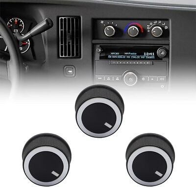 For 2008-2017 Chevrolet Express Van Savana A/C Heater TEMP CONTROL KNOB GM 3Pcs