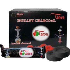 Tanya 100 Pcs 40MM Hookah Coal Quick Lite Shisha Charcoal Incense 1 Box
