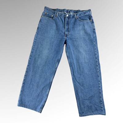 Levis 550 Jeans Mens 42x30 Blue Relaxed Medium Wash Blue Denim