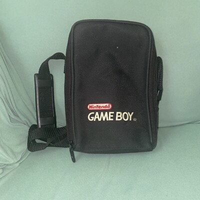 Vintage Nintendo Original Game Boy Gameboy Black Carrying Case Bag w/ Strap 