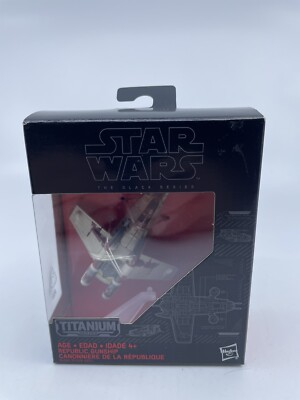 Star Wars Titanium Series Republic Gunship Clone Wars Die Cast Sealed 2015