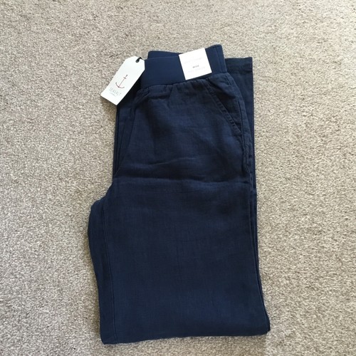 New With Tags Size 8 Wide Leg Sea Salt Linen Trousers eBay