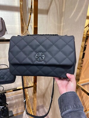 Tory Burch Authentic Willa Matte Shoulder Bag Black 149681 NWT