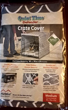Midwest Quiet Time Defender Pet Crate Cover Gray Pattern 30"L x 19"W x 21"H New