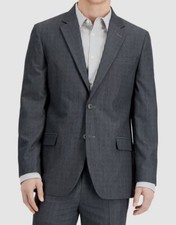  198 Nautica Men's Gray Modern-Fit Bi-Stretch Sport Coat Suit Jacket Size 42R