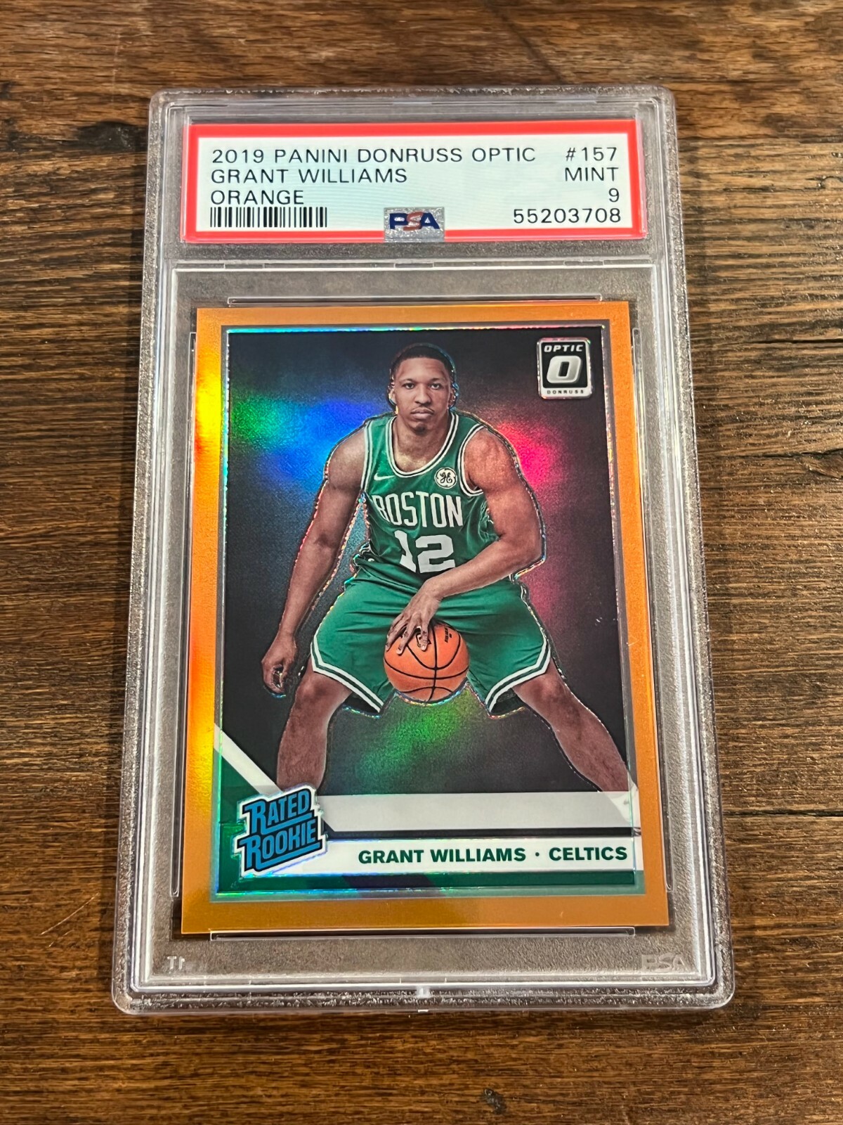 PSA 9 2019-20 Donruss Optic Grant Williams Orange Prizm RC Rookie #157 /199!
