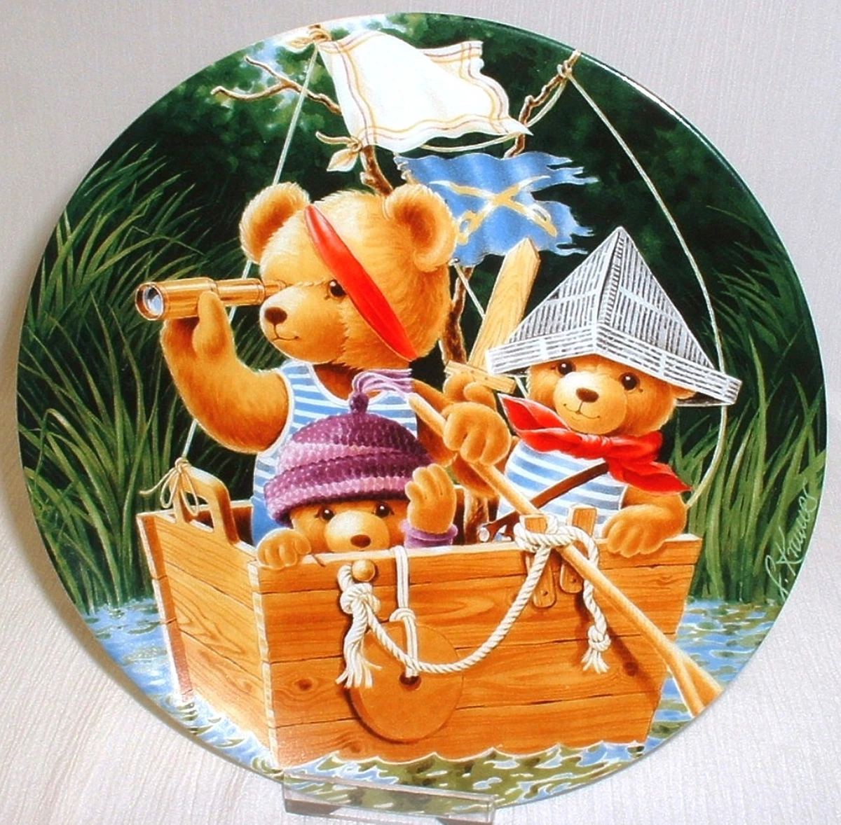 Teddy und seine Freunde 5. Bradex Sammelteller = KLEINE PIRATEN auf großer Fahrt