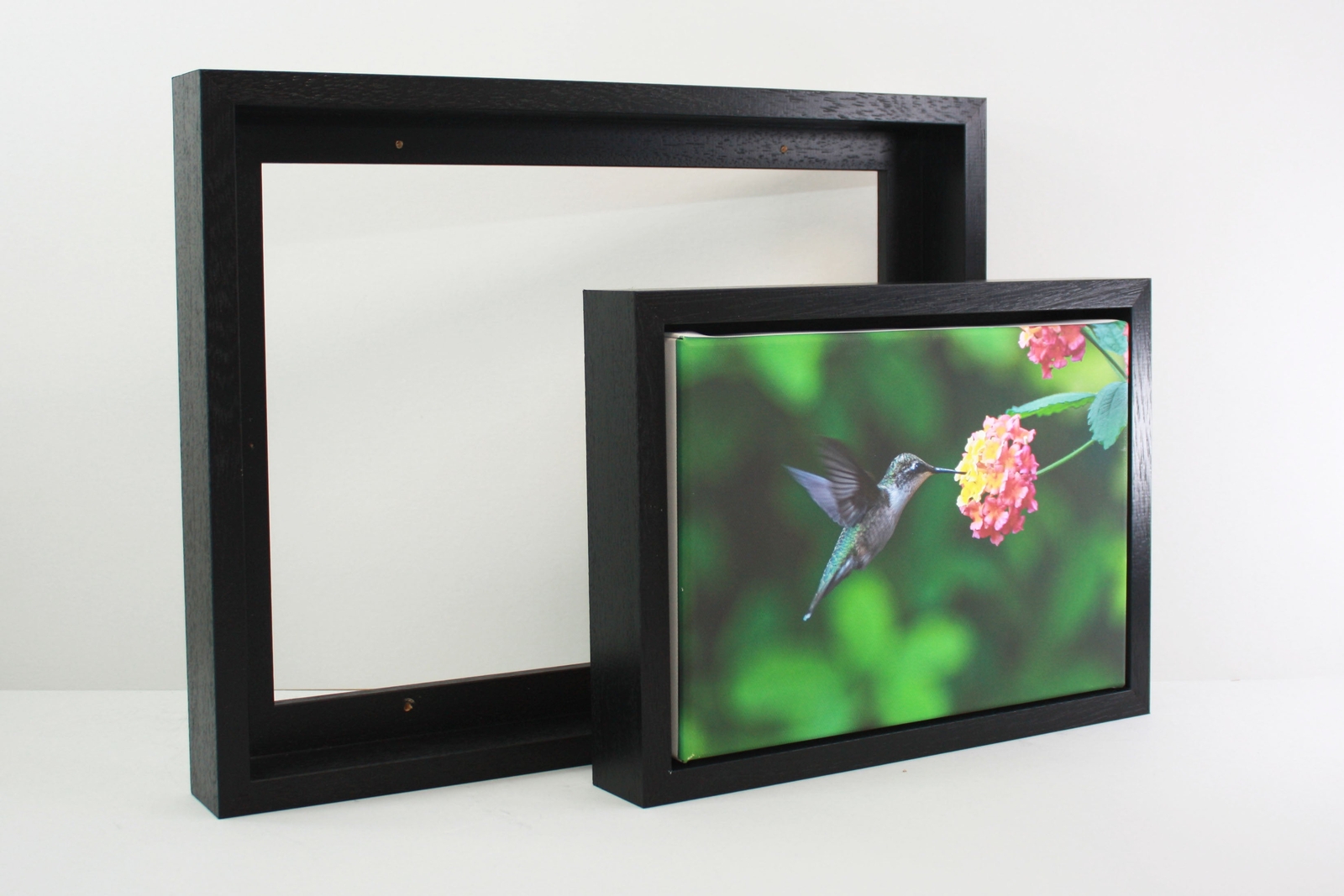 Black - 40mm Deep Canvas Tray Frames. Standard Sizes. Floating Effect Frames for