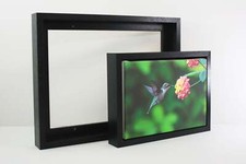Black - 40mm Deep Canvas Tray Frames. Standard Sizes. Floating Effect Frames for