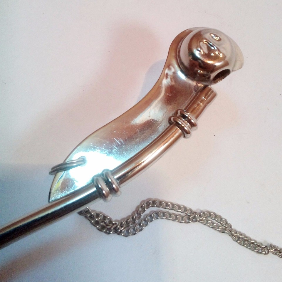 LOT OF 4 PCS NAUTICAL ANTIQUE BRASS SILVER BOATSWAIN'S PIPE BOSUN