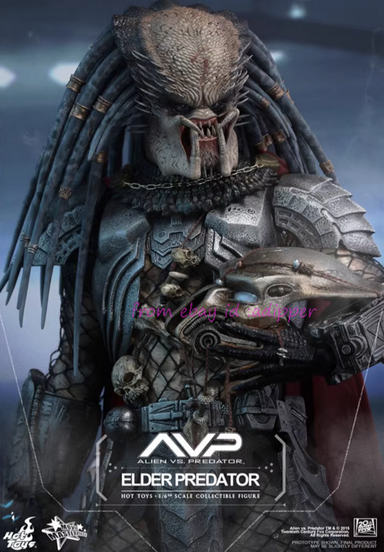 Perfect Hot Toys Mms221 1/6 Avp: Elder Predator Action Figure In