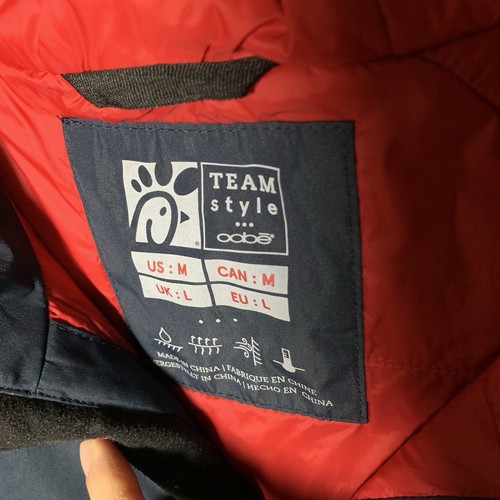 New Chick-Fil-A Men’s Blue Team Style Oobe Hooded Rain Jacket Windbreaker Size M - Picture 8 of 14