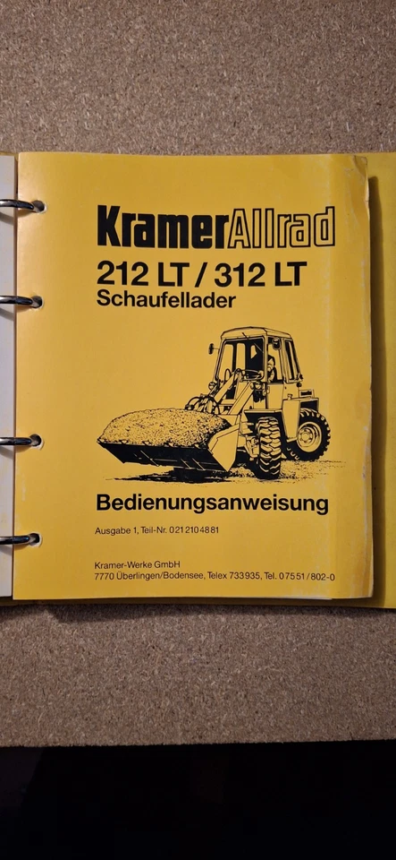 Kramer Allrad 212LT/312LT Schaufellader Bedienungsanweisung - Bild 2 von 2