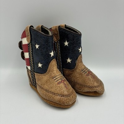 Boot Barn American Flag Cowboy Boots Size 1 Unisex Baby Toddler