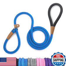 Lynxking Dog Slip Lead Leash 5/6/8FT Heavy Duty Braided Training No-Pull Small-L