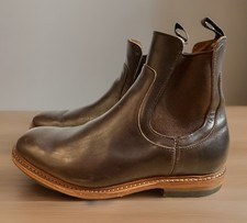 Allen Edmonds TANNER Men's Leather Slip-On Chelsea Boots 8 D Brown Weatherproof