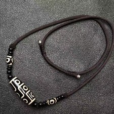 Nine Eye Dzi Bead Pendant Necklace Tibetan Agate Three Eye Bracelet Jewelry