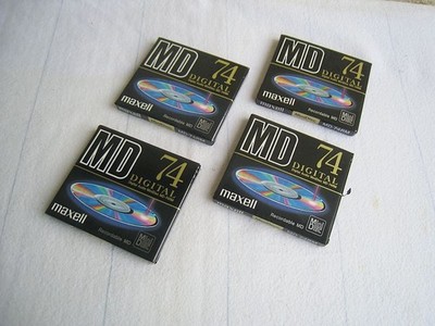 Maxell  MiniDiscs MD-74RM recordable Digital Audio MD - 4 Stück