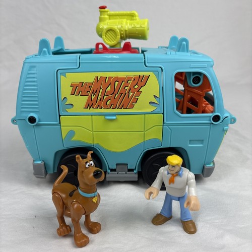 Complete Imaginext Scooby-Doo Transforming Mystery Machine + Fred & Scooby 2017