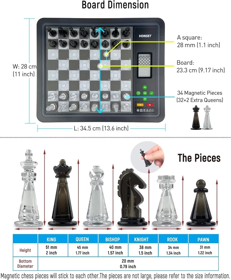 L6 Computer Chess Electronic Chess Board with Piece Position Display, Electronic - Image 2 of 4