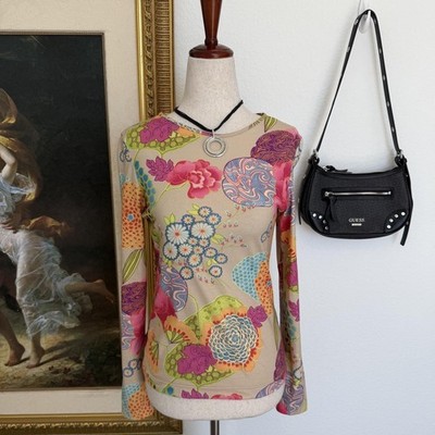 Y2K Euro Styled Whimsi Floral Long Sleeve Top