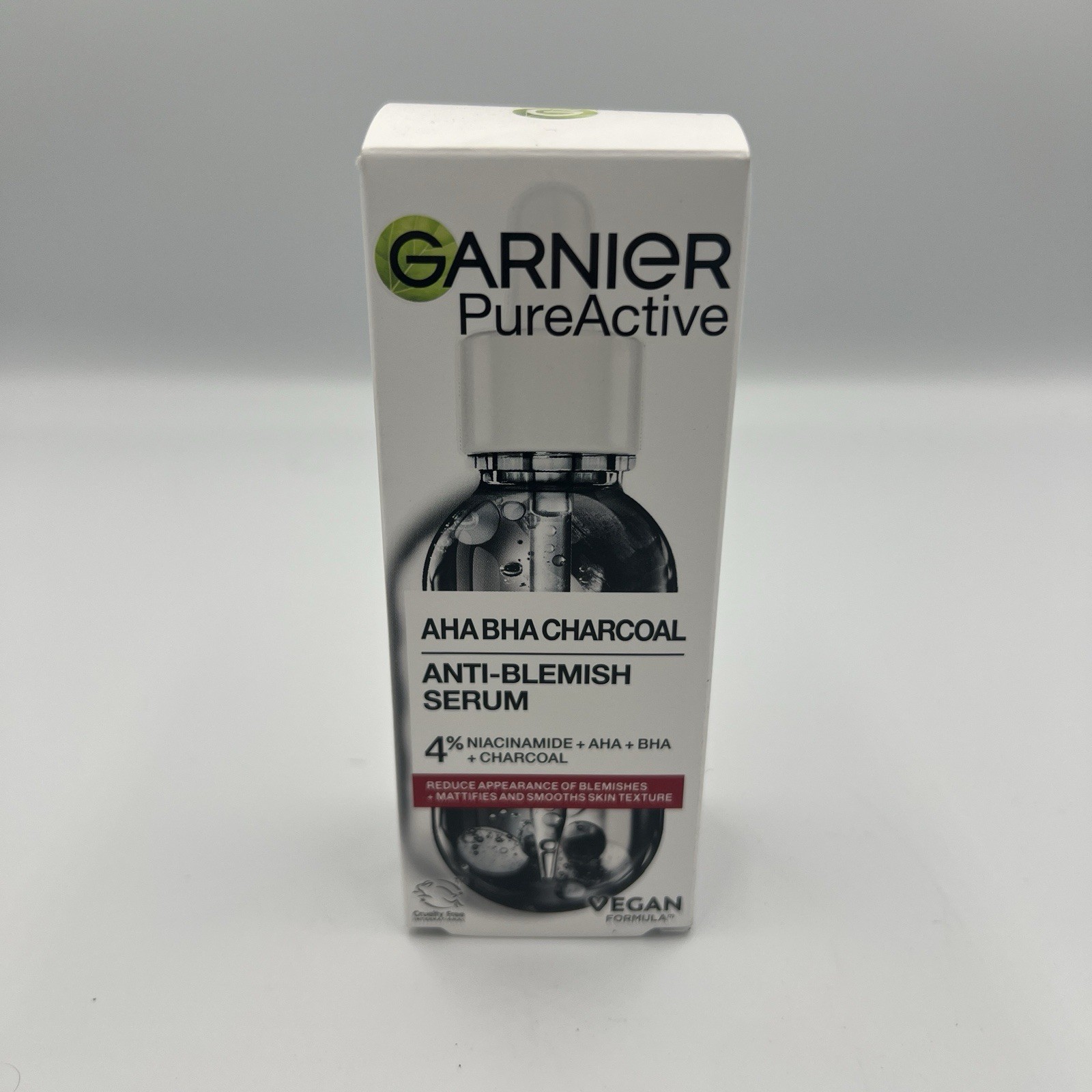 Garnier PureActive Serum 4% Niacinamide AHA + BHA Charcoal 30ml