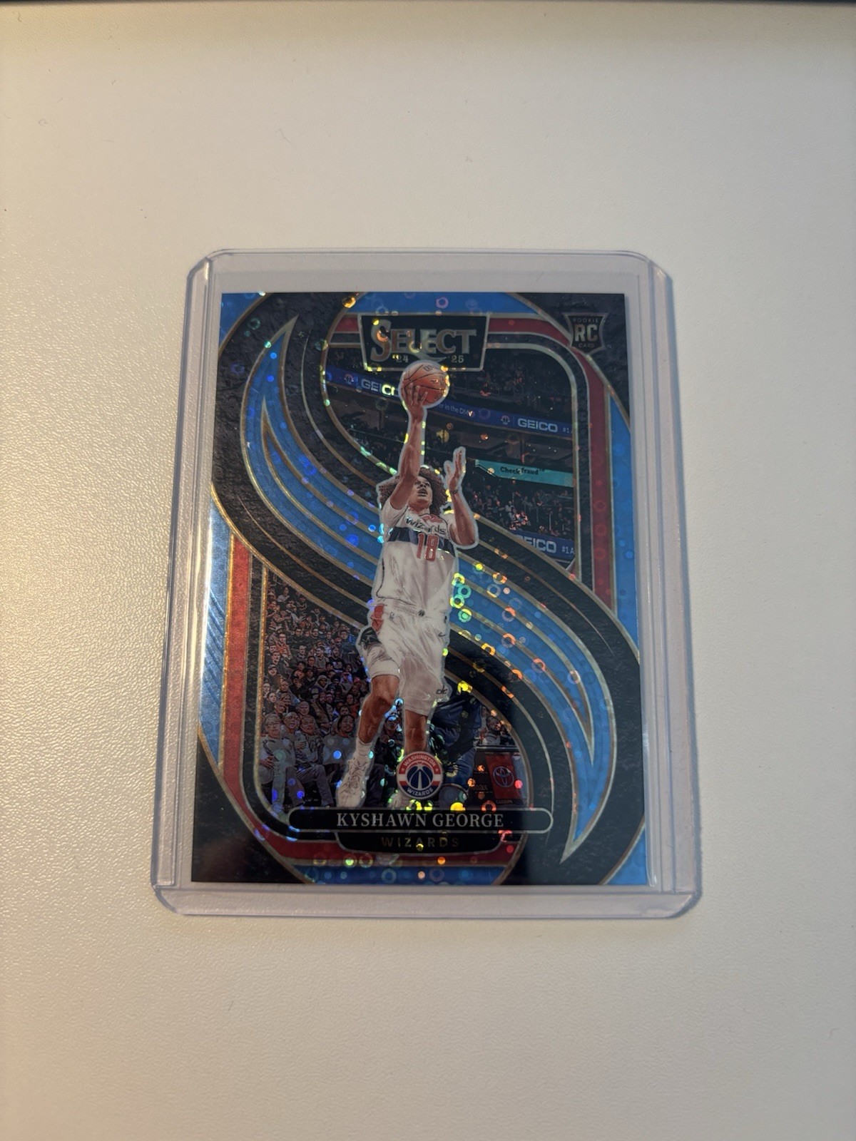 2024-25 Panini Select - Premier Level Kyshawn George  Light Blue Disco /99 (RC)