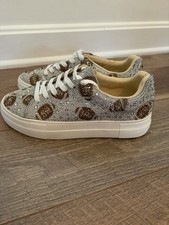 Betsey Johnson Rhinestone Football Sneakers Size 8 Never Worn