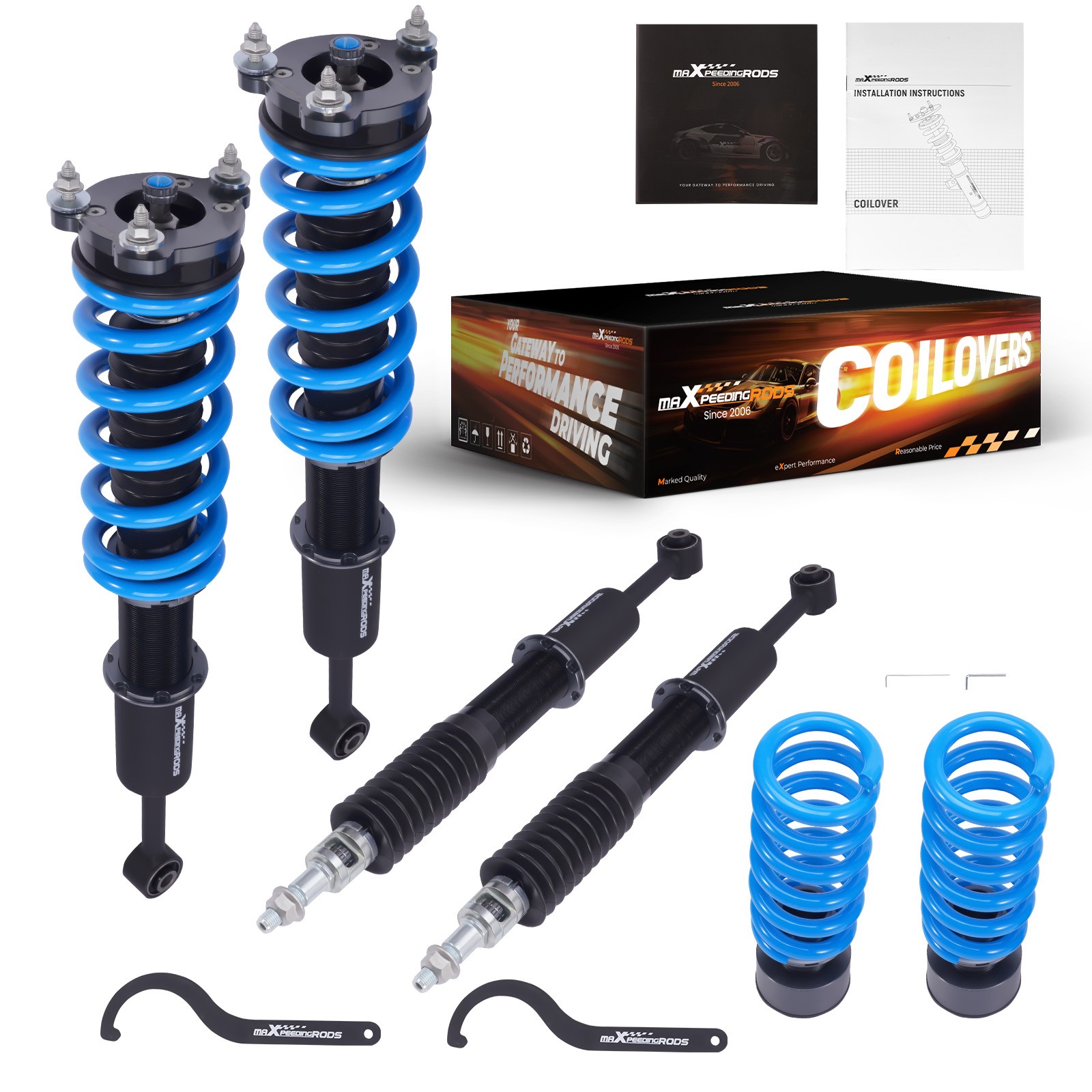 MaXpeedingrods Coilovers 24 Way Adjustable Lowering Kit For Maserati Ghibli 2014