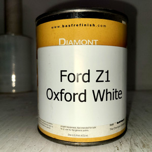 Pint BASF RM Diamont Ford Code Z1 Oxford White Basecoat Paint 28025