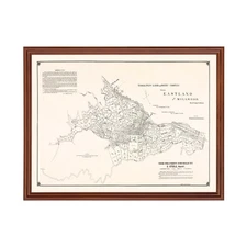 Old Map of Eastland, CA 1889 - Vintage Eastland California A