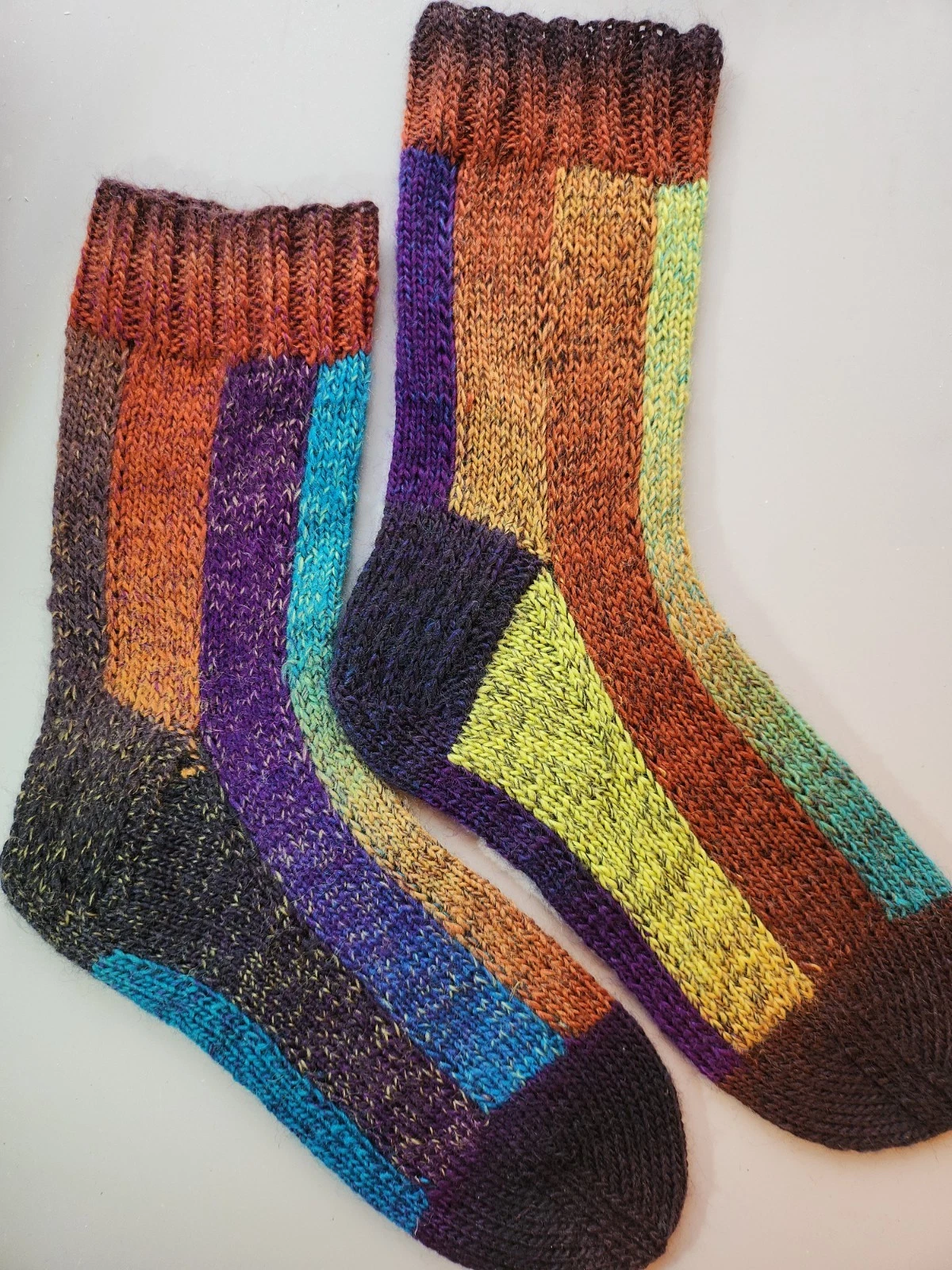 Hand Knitted Wool Socks Size 4-6 #147