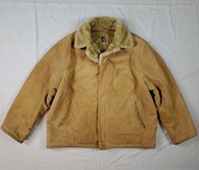 Rc Robert Comstock Expedition Suede Leather Mens Beige Coat 3xl Faux Fur Lining Rc Robert Comstock Expedition Suede Leather Mens Beige Coat 3xl Faux Fur Lining