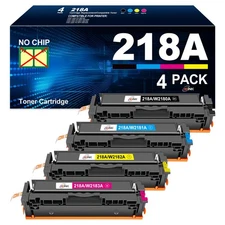 ** NEW HP Toner Cartridges | 218A / 218X | Black / Color | High Yield | 4-Pack
