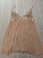 Victoria s Secret Pink Baby Doll Lace Sleep Slip Dress Size L