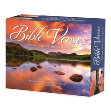 Willow Creek Press,  Bible Verses 2026 Desk Calendar, 6.18'' X 5.43'', Daily Cal