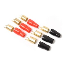3 Pairs Copper Gold Plated 0 Gauge Spade Terminal Crimp Connectors Adapters Crim